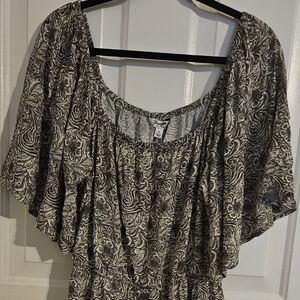 Wrangler Retro Black and White Patterned Dress